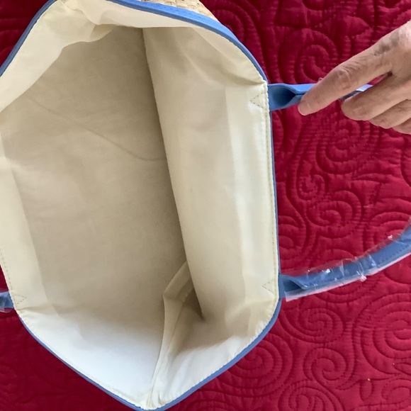 Raffia bag fully lined NWOT - Picture 7 of 8